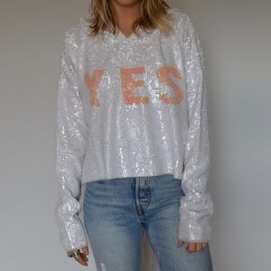 SOLD Wildfox White Label YES Bridal Hoody XS
